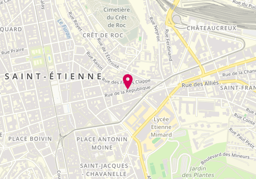 Plan de REYNAUD Christine, 43 Rue de la République, 42000 Saint-Étienne