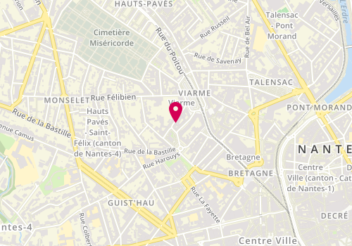 Plan de GUILLON-Lévy Annie, 9 Rue Menou, 44000 Nantes