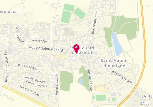 Plan de A la Niche, 20 Rue de Saint-Médard, 35250 Saint-Aubin-d'Aubigné