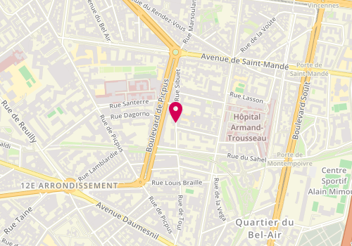 Plan de ABTAN Michel, 16 Rue Sibuet, 75012 Paris