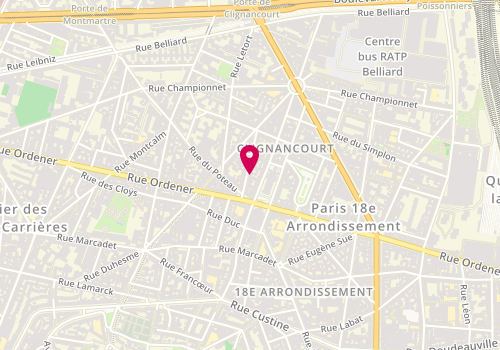 Plan de Les Dandys de Sainte Isaure, 10 Rue Sainte-Isaure, 75018 Paris